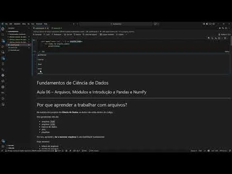 Manipulação de Arquivos e Bibliotecas