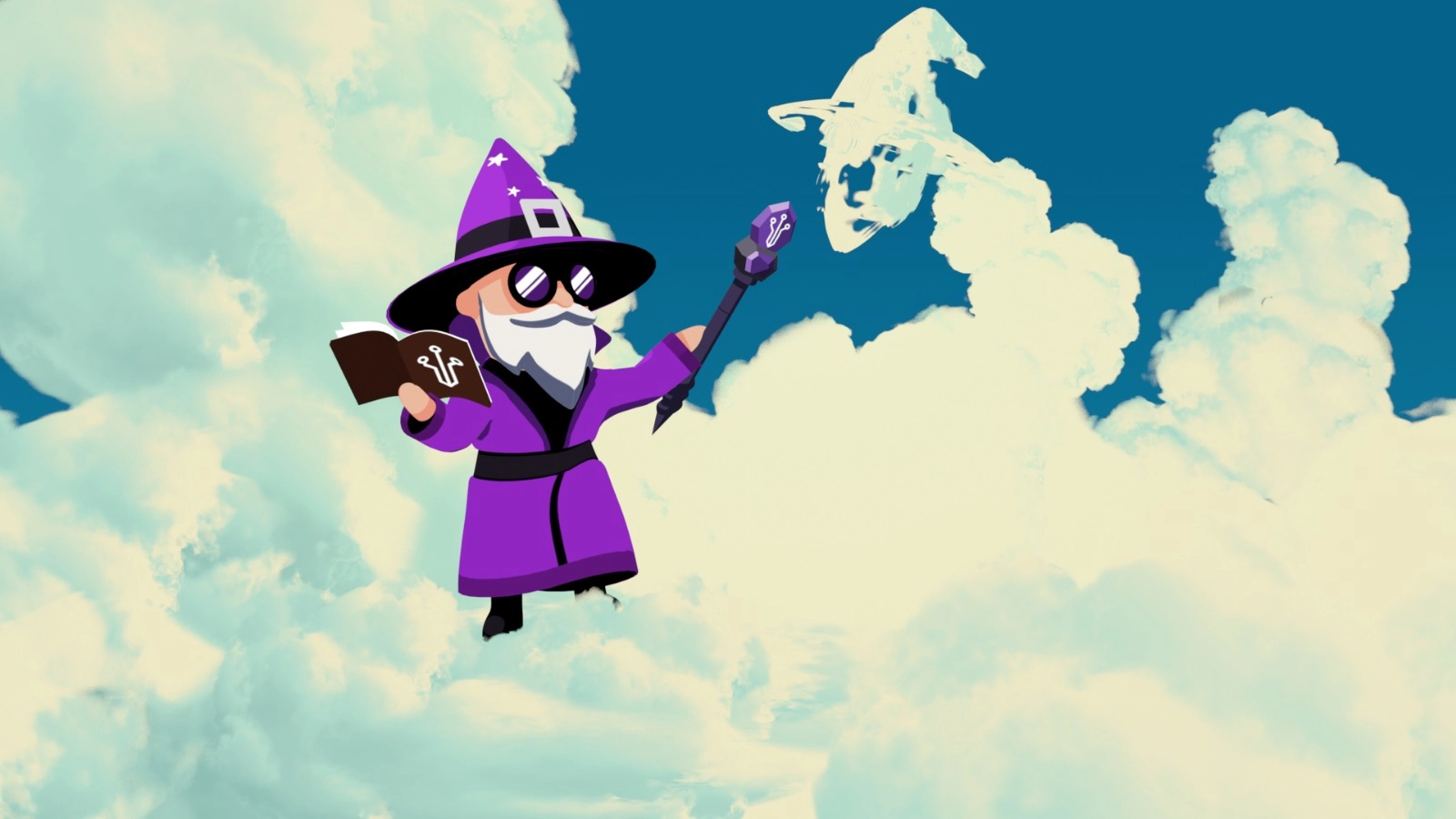 Mago manipulando nuvens