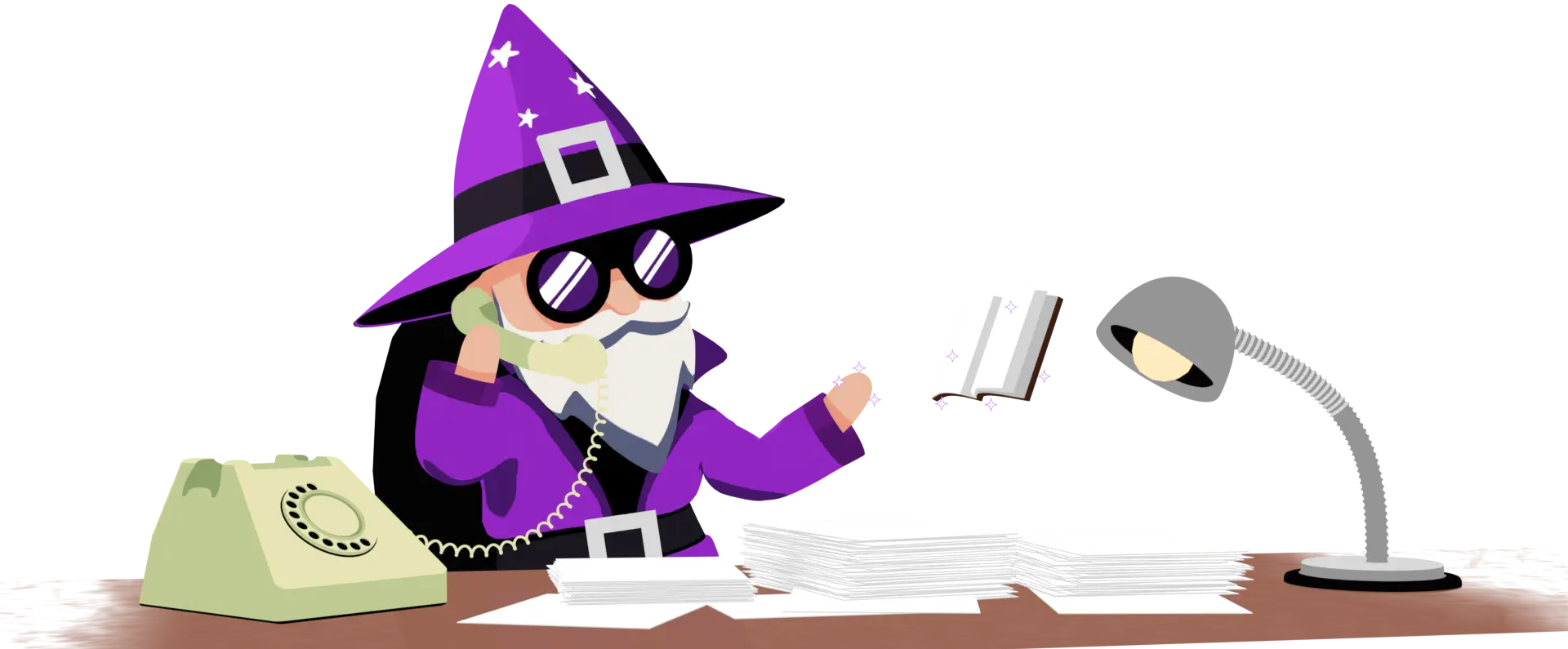 Mago da monitoria trabalhando